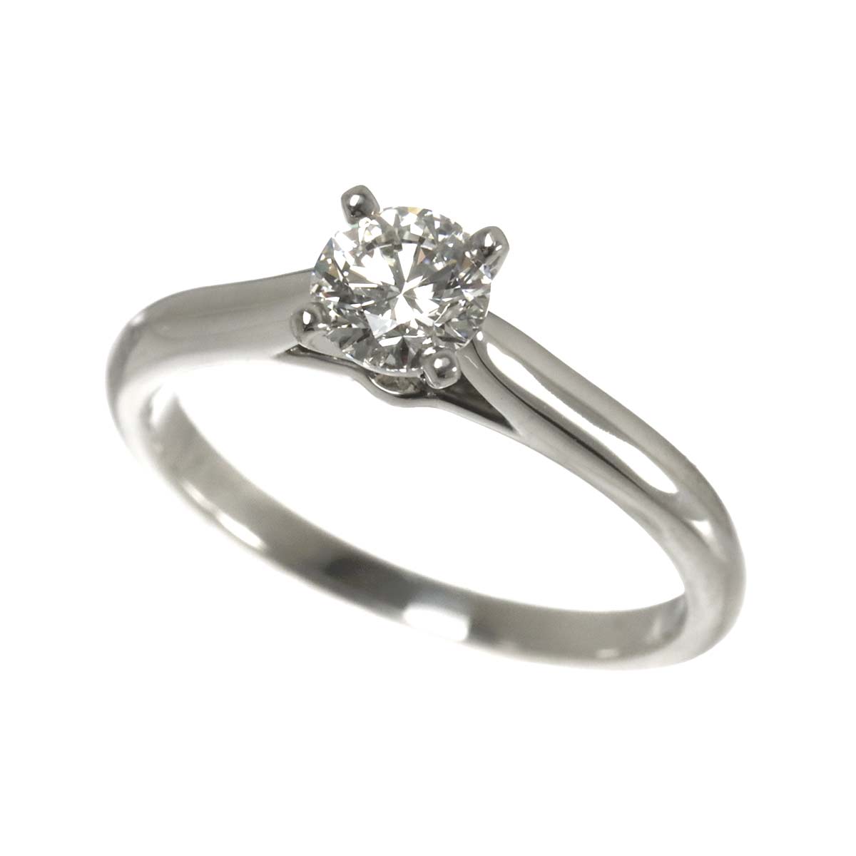 Diamond 0.40ct H/VVS2/EX Ring Pt Size48 4.5(US)