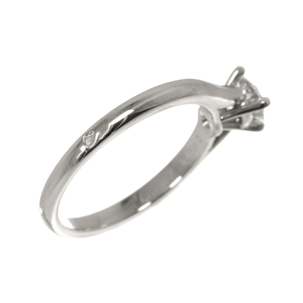 Diamond 0.40ct H/VVS2/EX Ring Pt Size48 4.5(US)