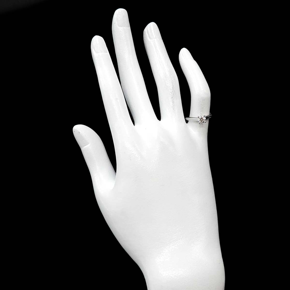 Diamond 0.40ct H/VVS2/EX Ring Pt Size48 4.5(US)