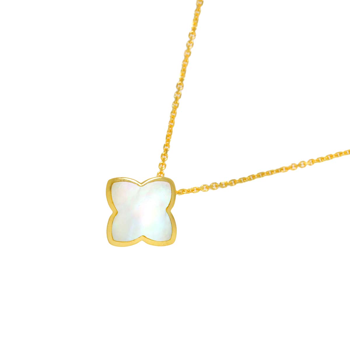 Mother of Pearl MOP Necklace 18K YG