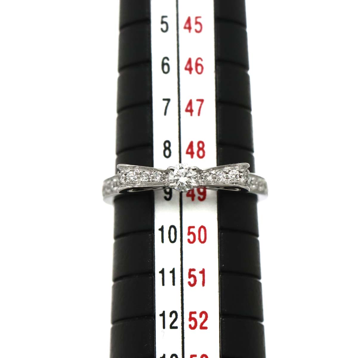 Ruban Diamond SM Ring 18K White Gold 750 Sise49 4.75-5(US)