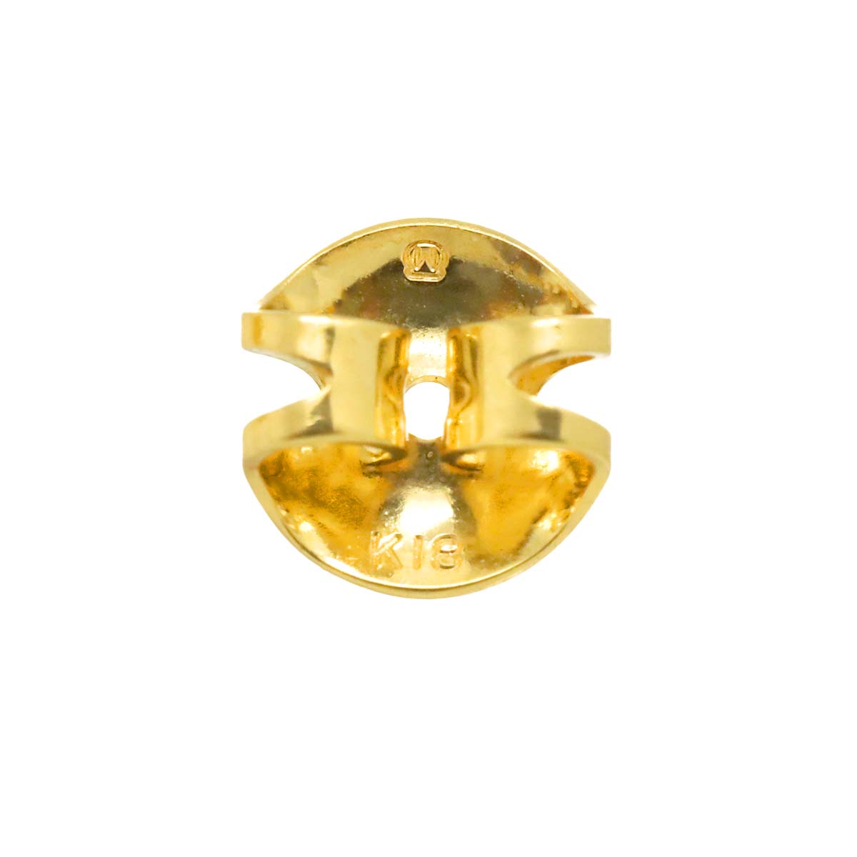 Akoya Pearl 7.5mm Diamond Earrings Pierced 18K YG 750