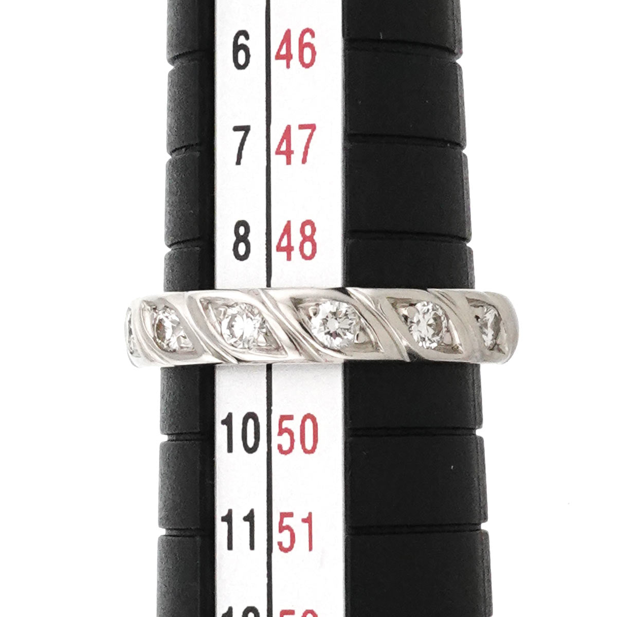 CHAUMET Torsade Half Diamond Ring Platinum size4.75-5(US)