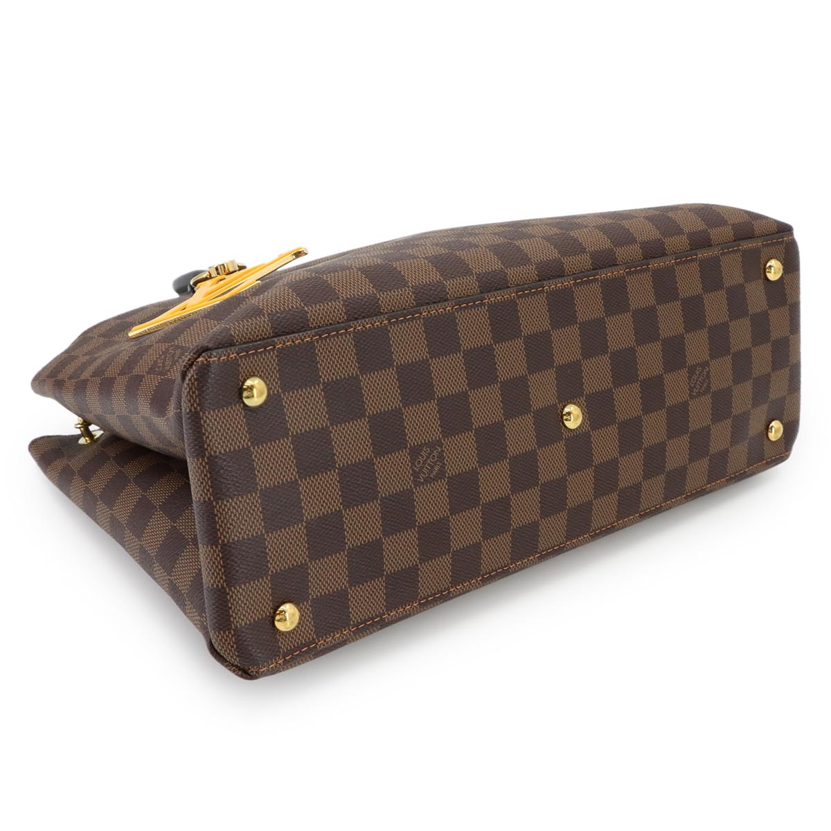 Damier LV Riverside Tote Shoulder Bag Ebene Noir N40050