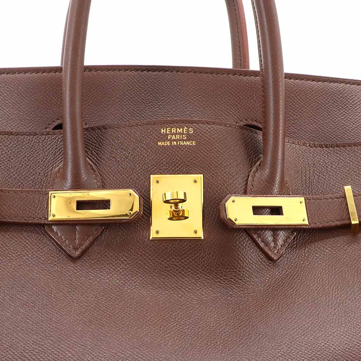 Birkin 35 Couchevel Epsom Brown Hand Bag Purse