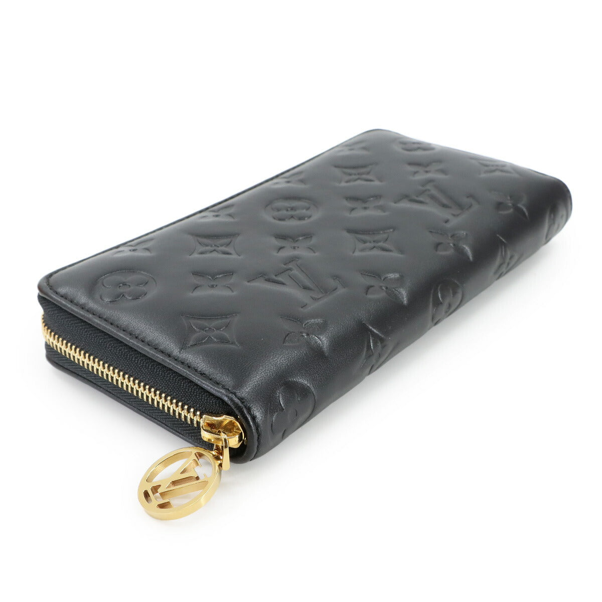 Monogram Coussin Zippy Wallet Leather Noir M81510 Purse