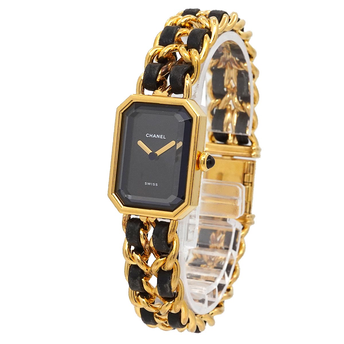 Premiere Size XL H0001 Vintage Quartz Black Dial Ladies Watch