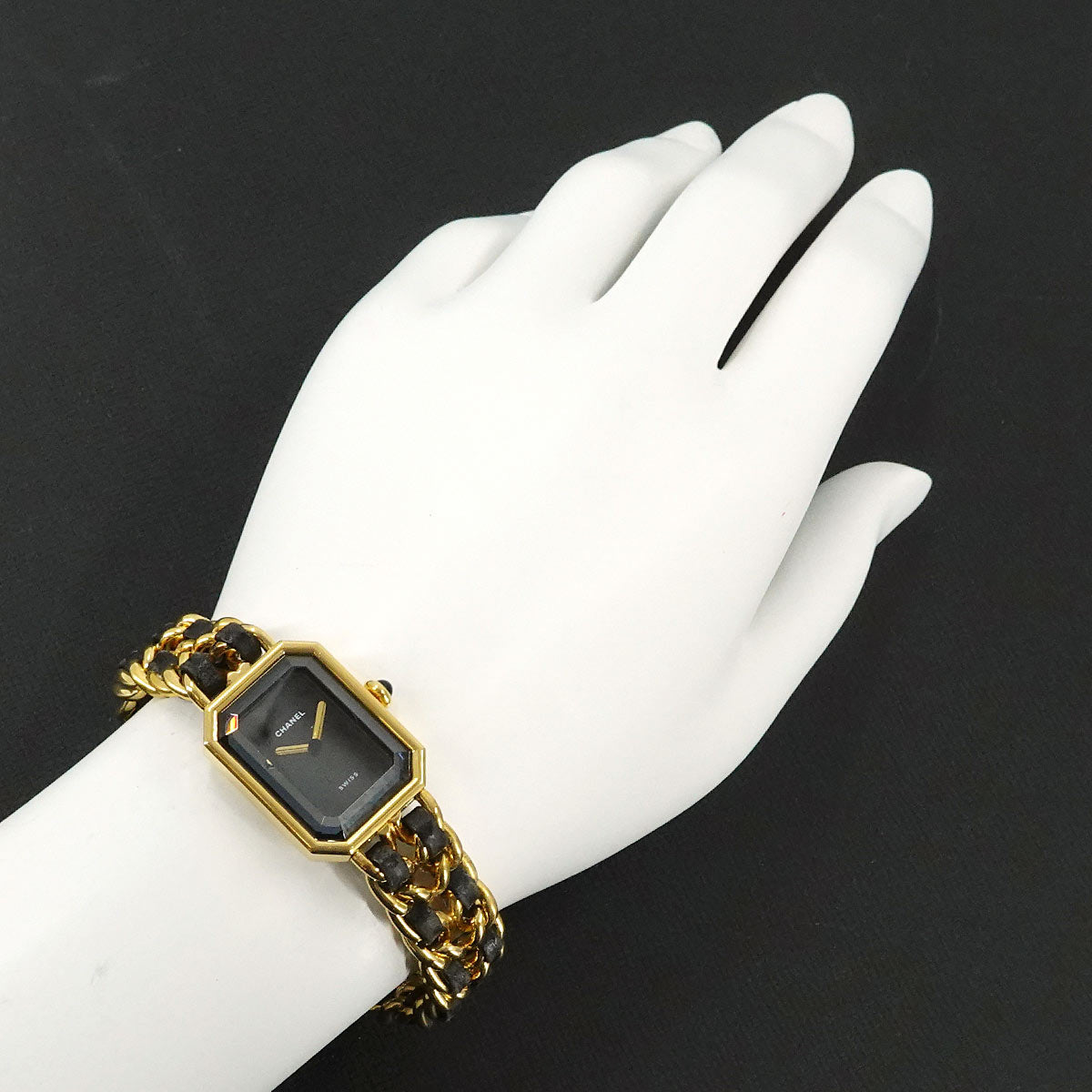 Premiere Size XL H0001 Vintage Quartz Black Dial Ladies Watch
