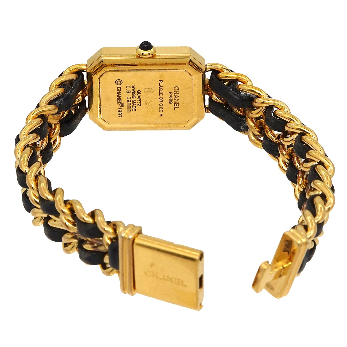 Premiere Size XL H0001 Vintage Quartz Black Dial Ladies Watch