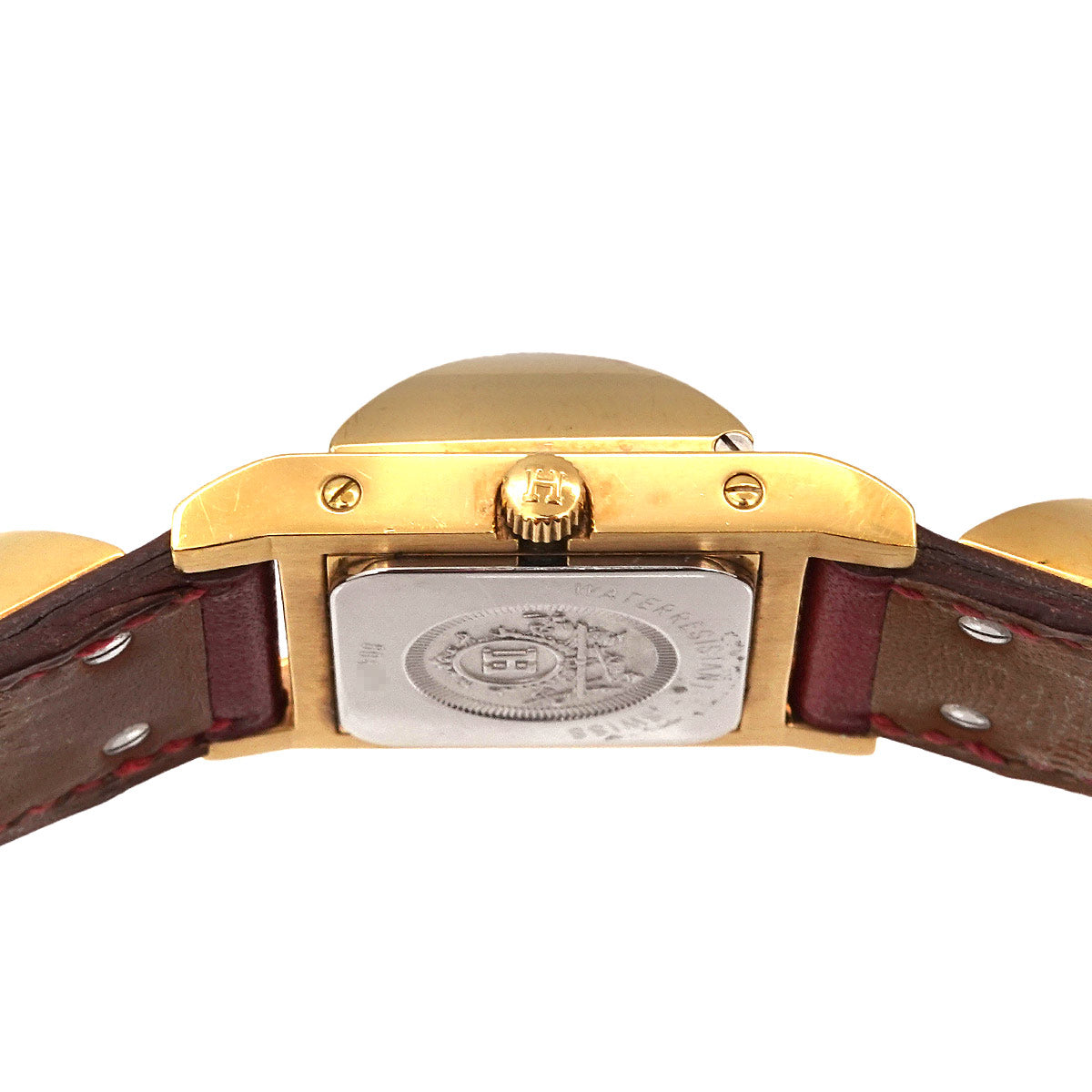 Medor Vintage pyramid Gold studs Quartz White Dial Ladies