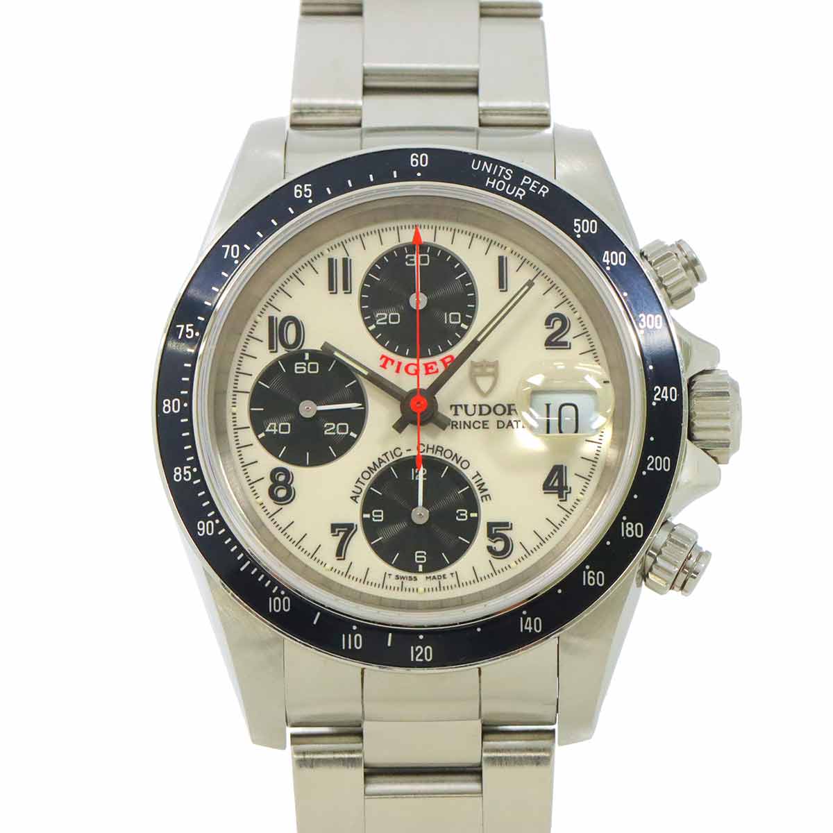 Chrono Time Tiger 79260 Chronograph Date Automatic White Dial