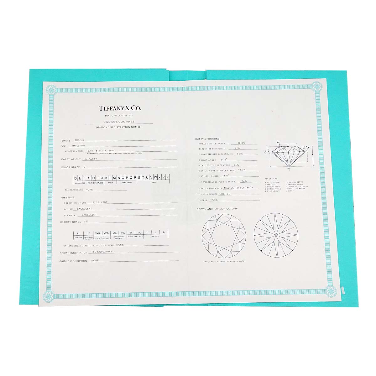 Diamond 0.54ct G/VS2/3EX Ring Pt 4.75-5(US)