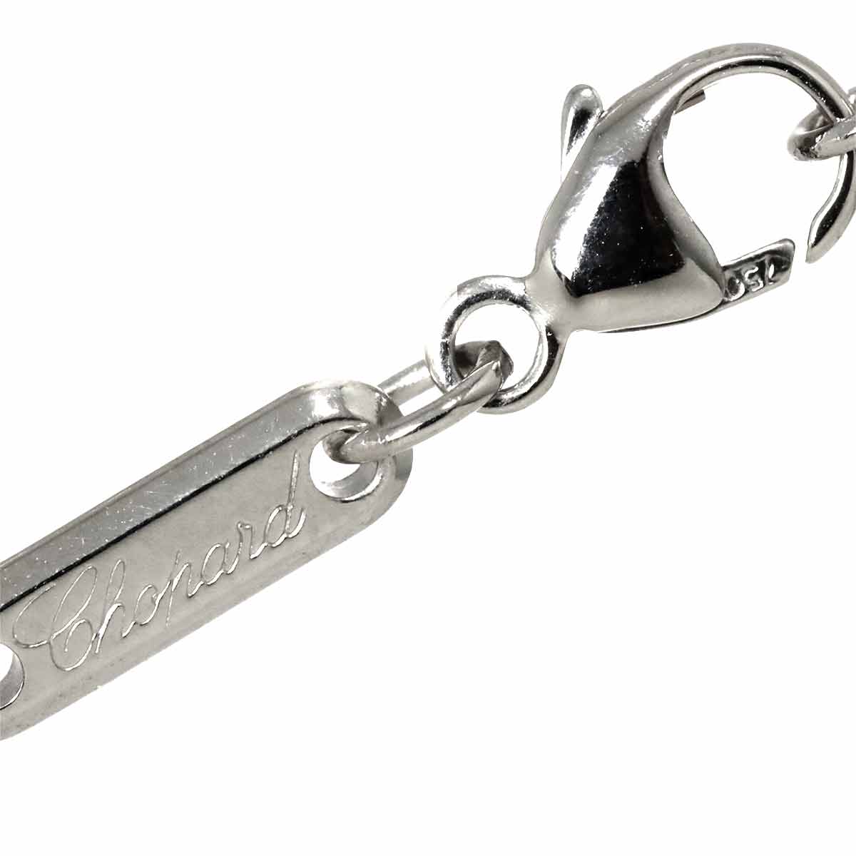 Happy Diamond Heart Necklace 18K White Gold 750