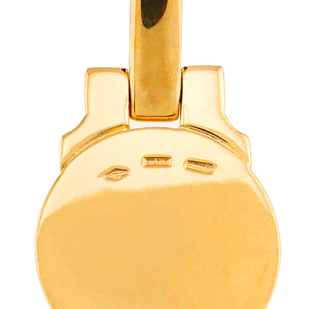 Double Logo Lapis Lazuli Pendant Top 18K YG 750