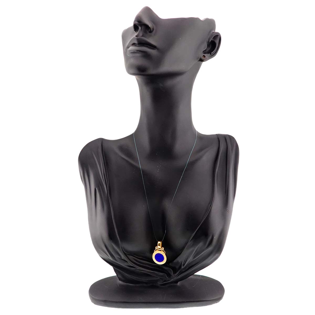 Double Logo Lapis Lazuli Pendant Top 18K YG 750