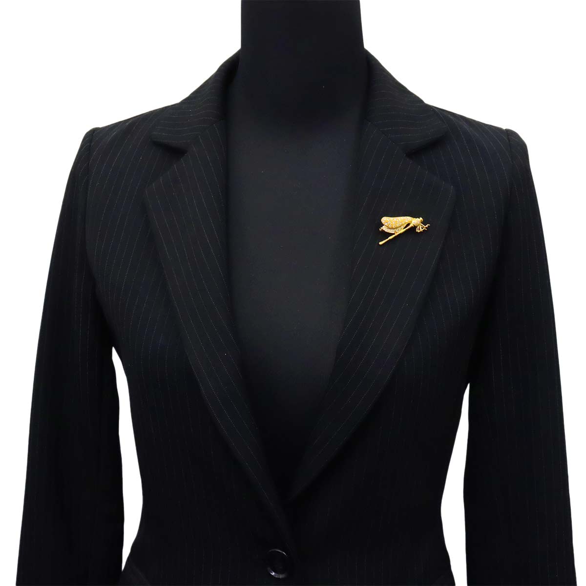 Diamond 0.45ct Brooch 18K YG Yellow Gold 750