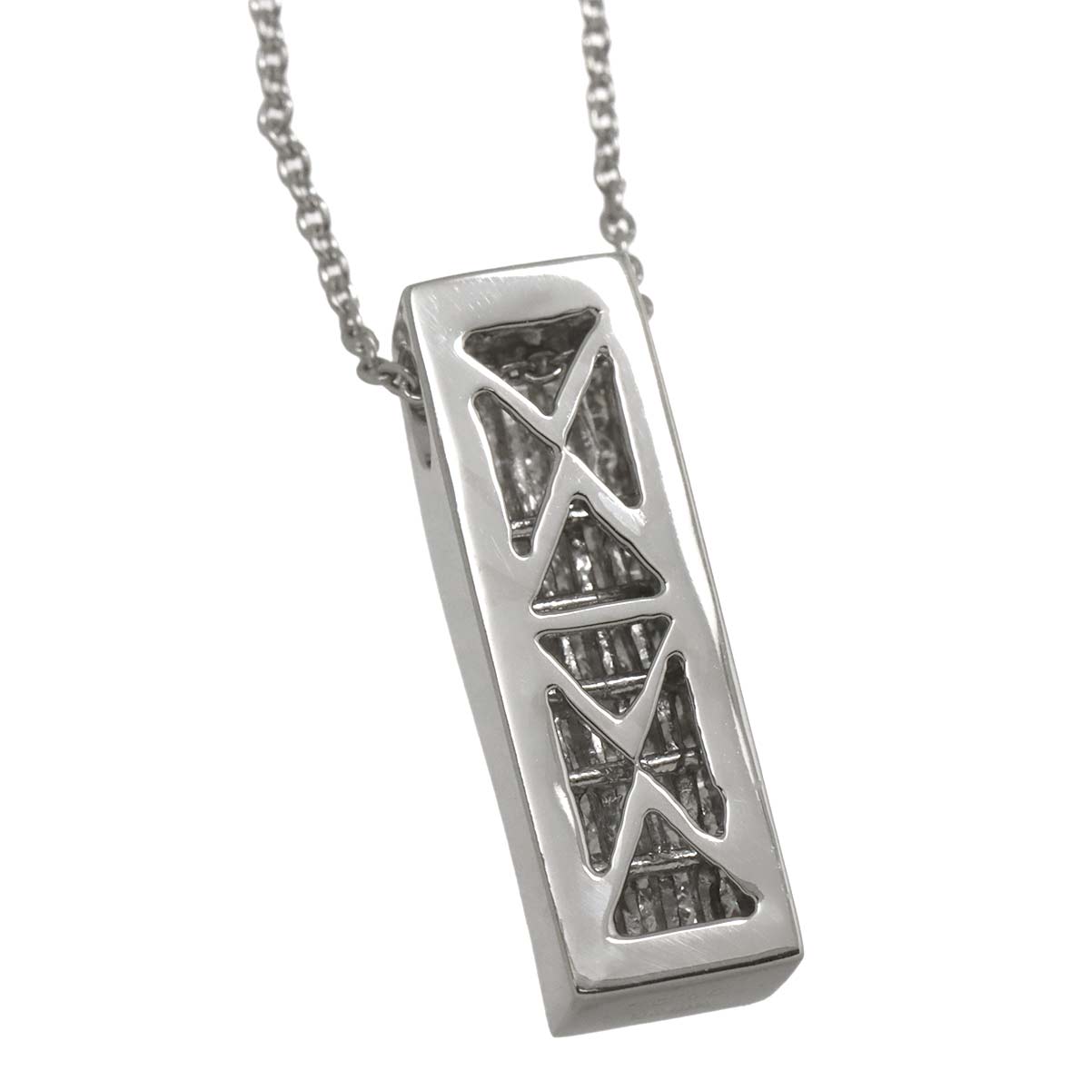 Diamond 1.00ct Necklace 18K WG White Gold 750