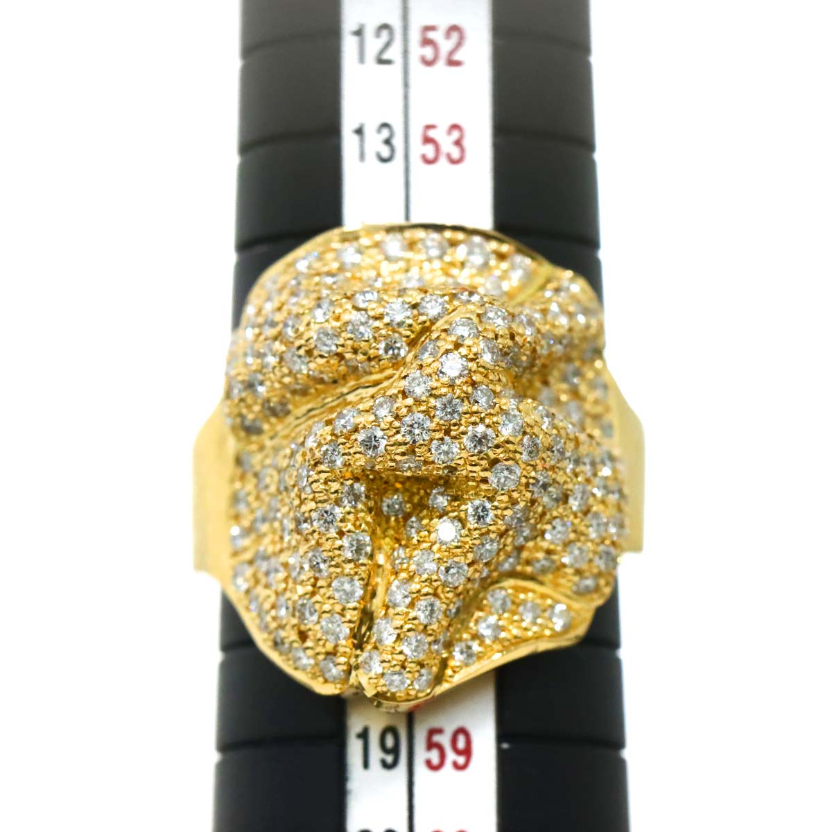 Diamond 1.72ct Ring 18K K18 YG Yellow Gold 750 size7.5(US)