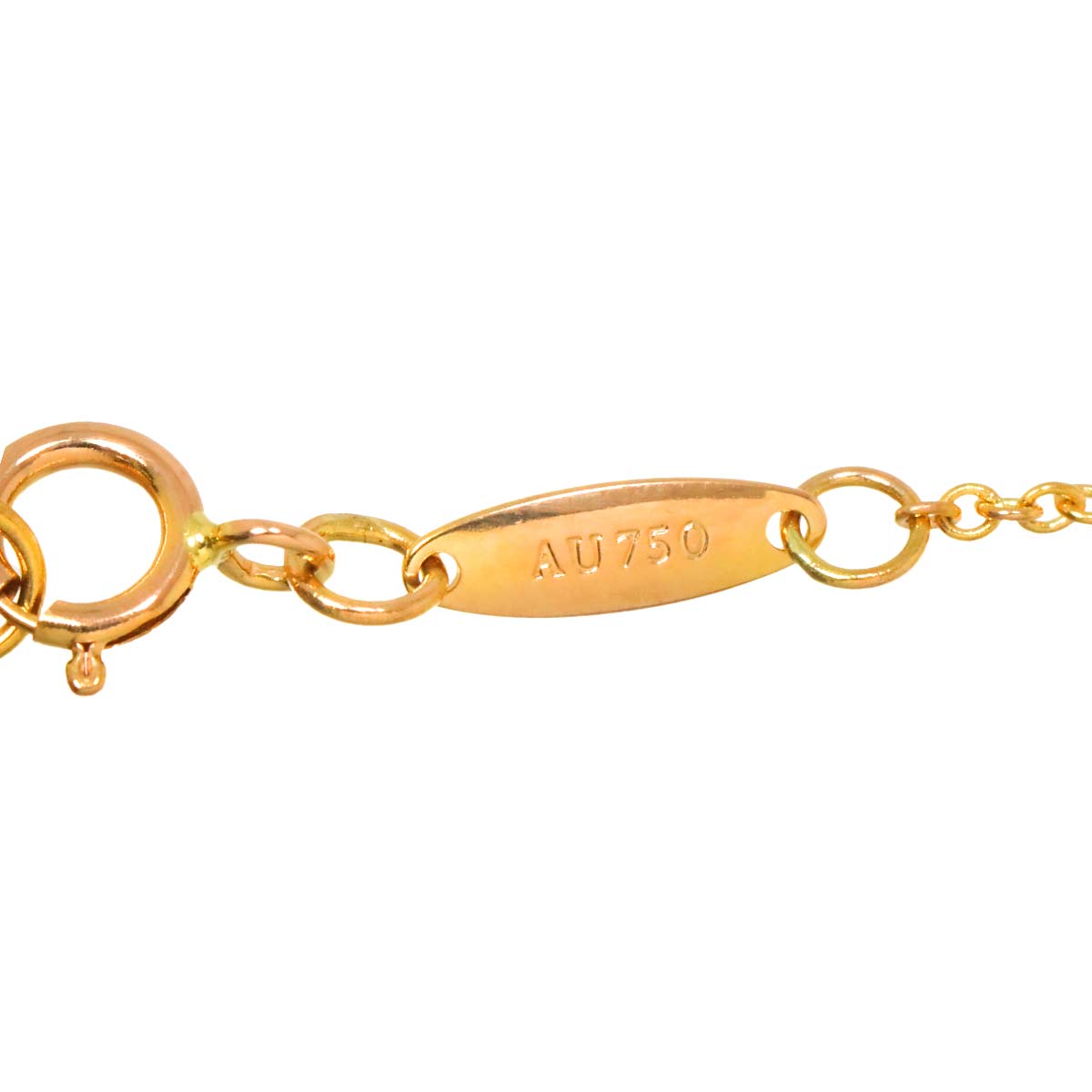 By The Yard Open Heart Diamond Necklace 18K PG 750