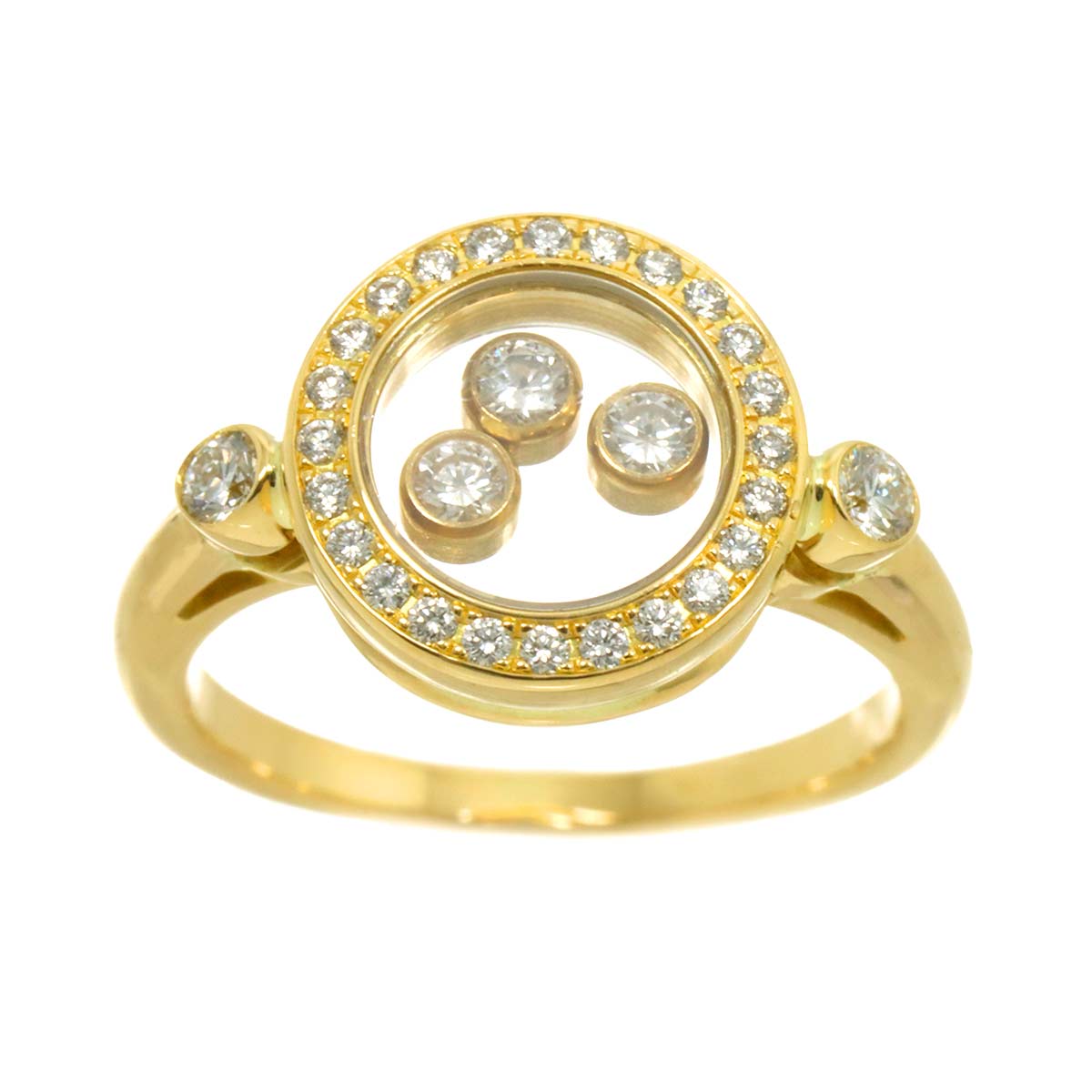 Happy Diamond Diamond Ring 18K YG 750 Size5.25(US)