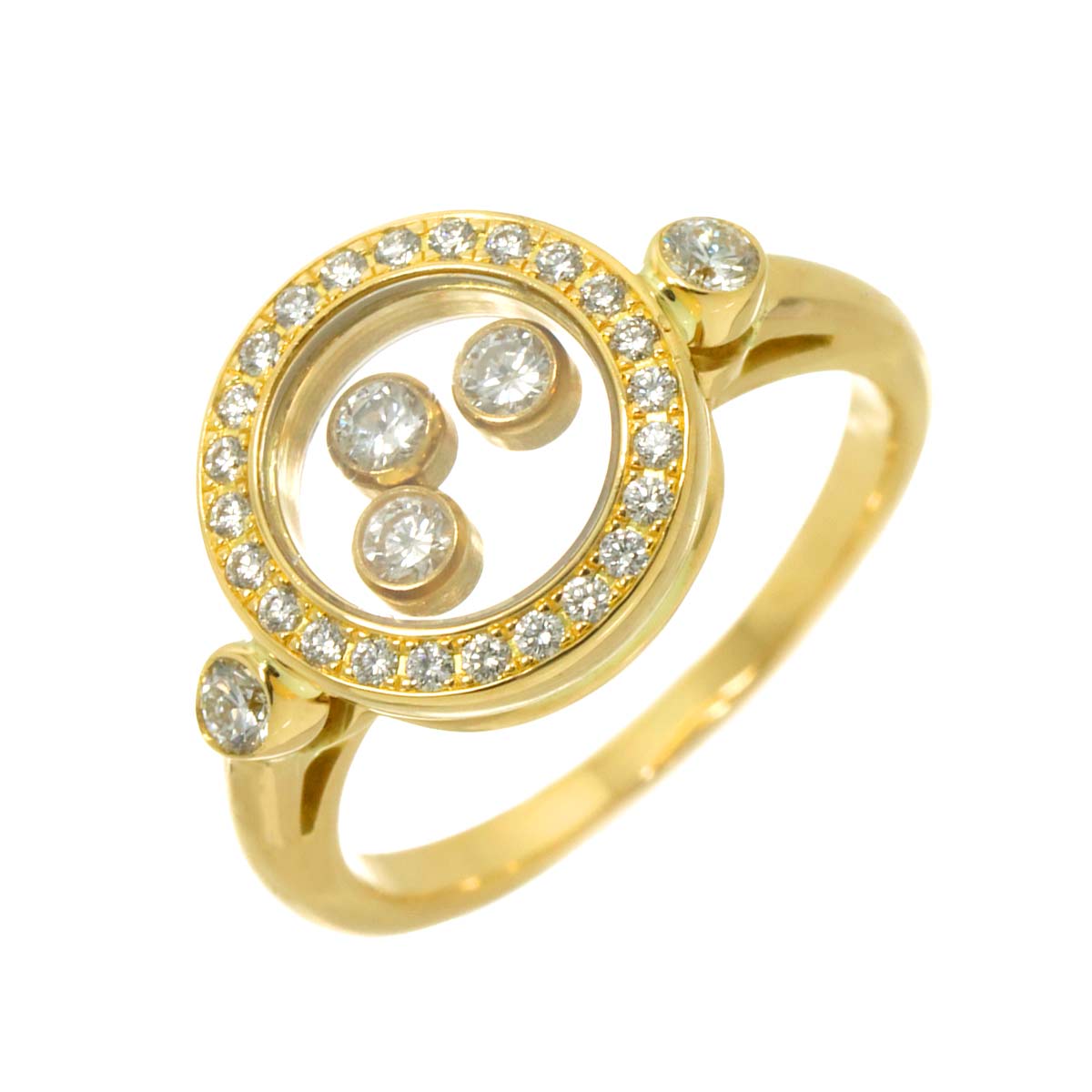 Happy Diamond Diamond Ring 18K YG 750 Size5.25(US)