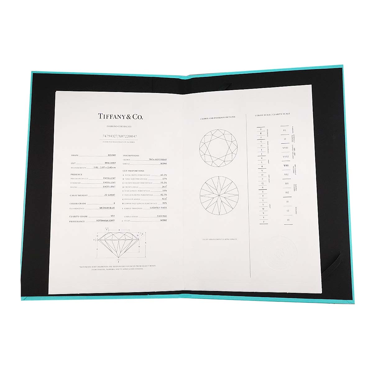 Diamond 0.22ct E/VS1/3EX Necklace Platinum