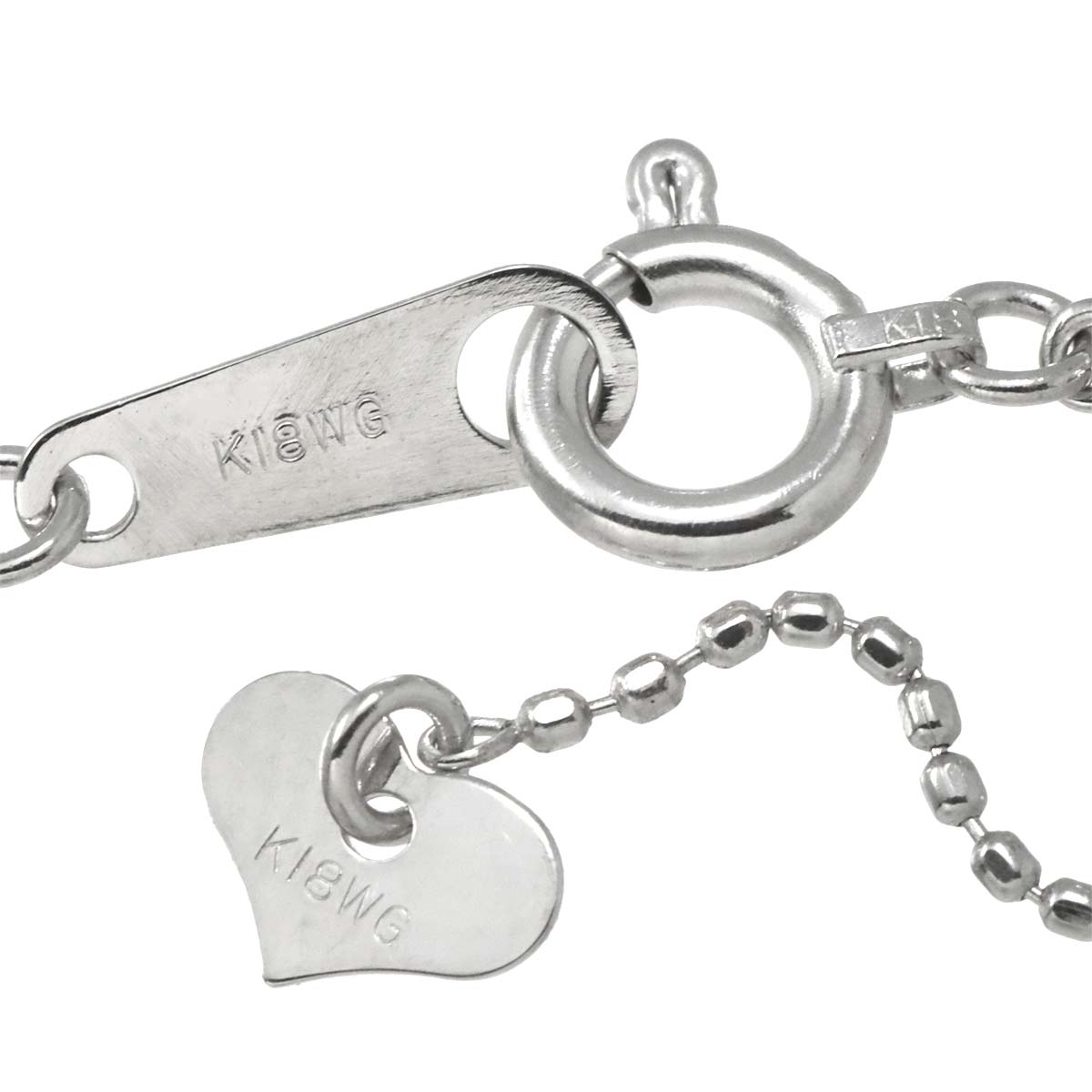 Sapphire Cross Necklace 18K WG White Gold 750