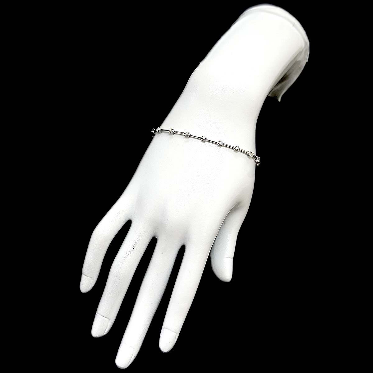 Diamond 1.00ct Bracelet 18K White Gold 750