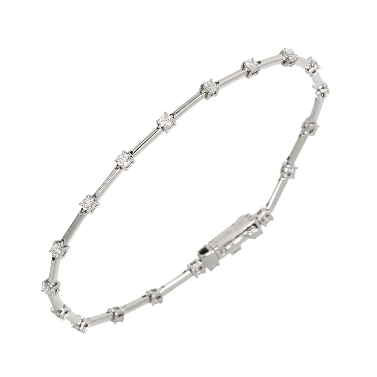 Diamond 1.00ct Bracelet 18K White Gold 750