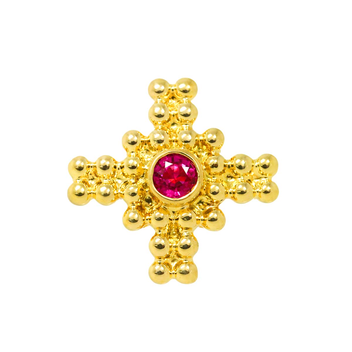 Ruby 0.21ct Pendant Top 18K YG 750