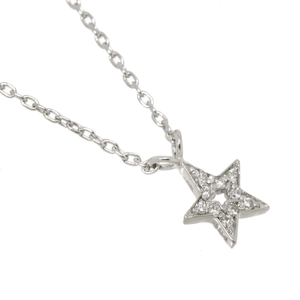 Star Diamond 0.04ct Necklace 18K WG 750