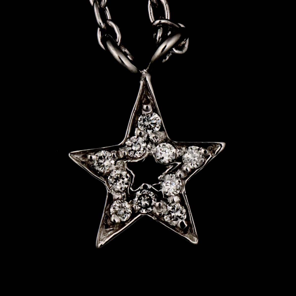 Star Diamond 0.04ct Necklace 18K WG 750