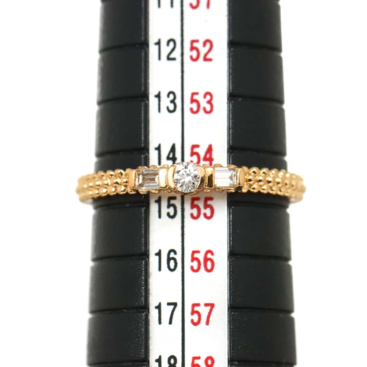 Diamond Ring 18K PG 750 size6.75-7.25(US)