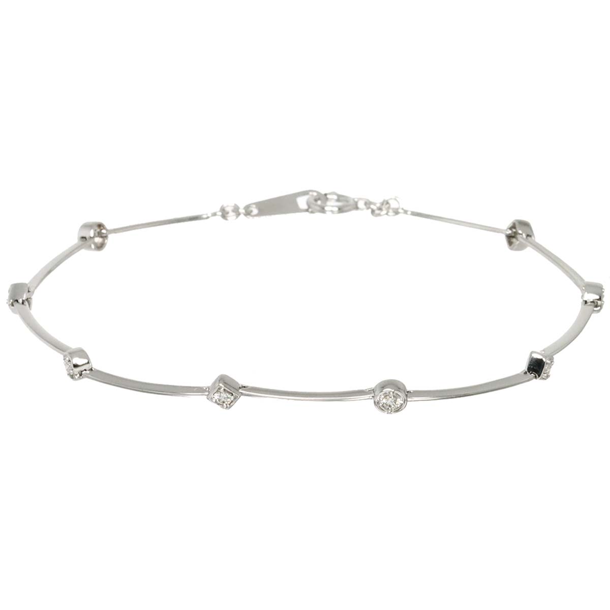 Diamond 0.13ct Bracelet 18K White Gold 750