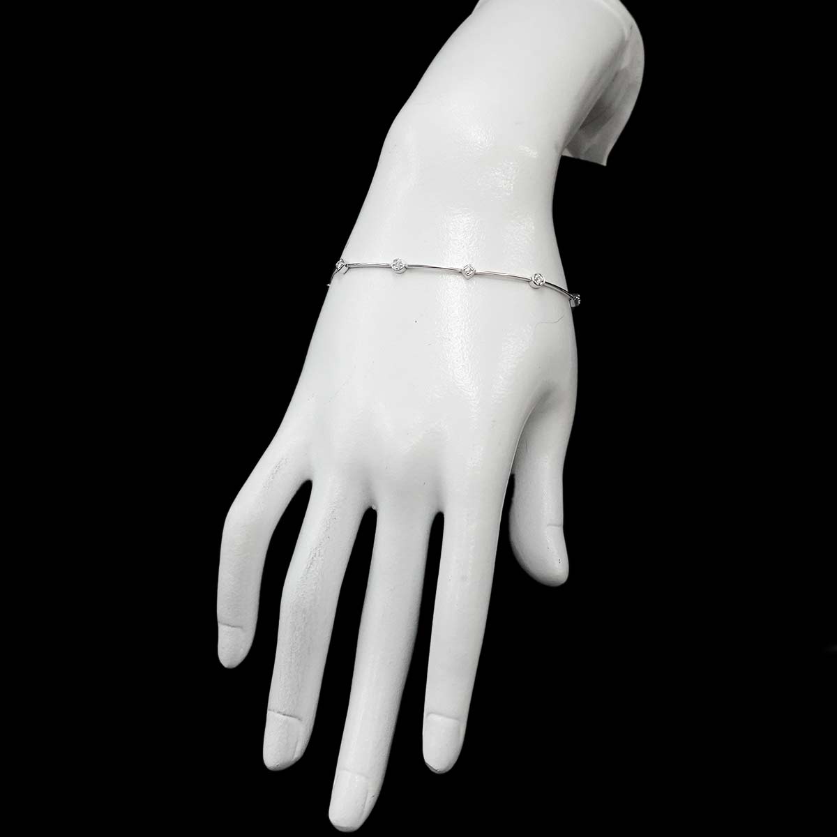 Diamond 0.13ct Bracelet 18K White Gold 750