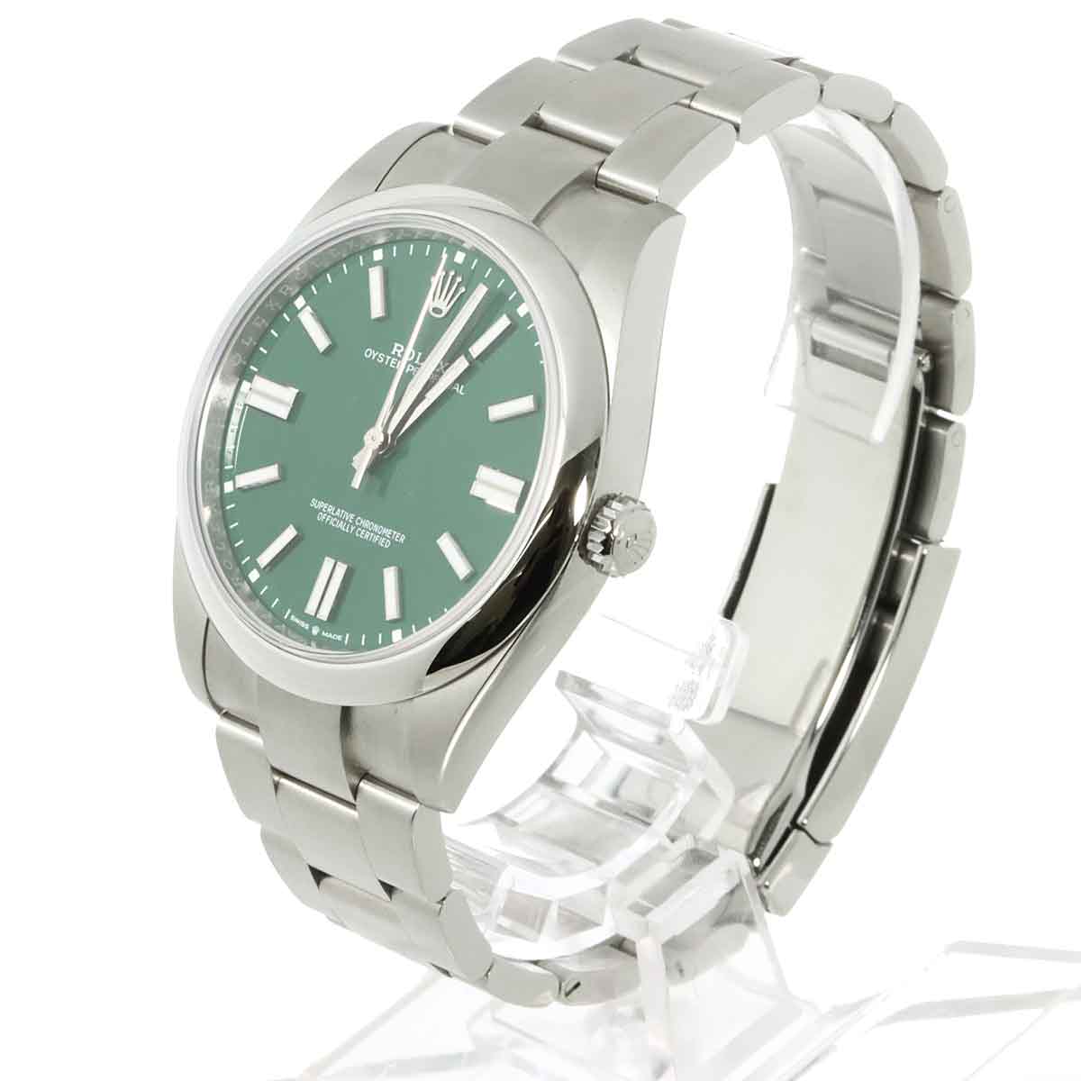 Oyster Perpetual 124300 Serial Random Automatic Green Dial