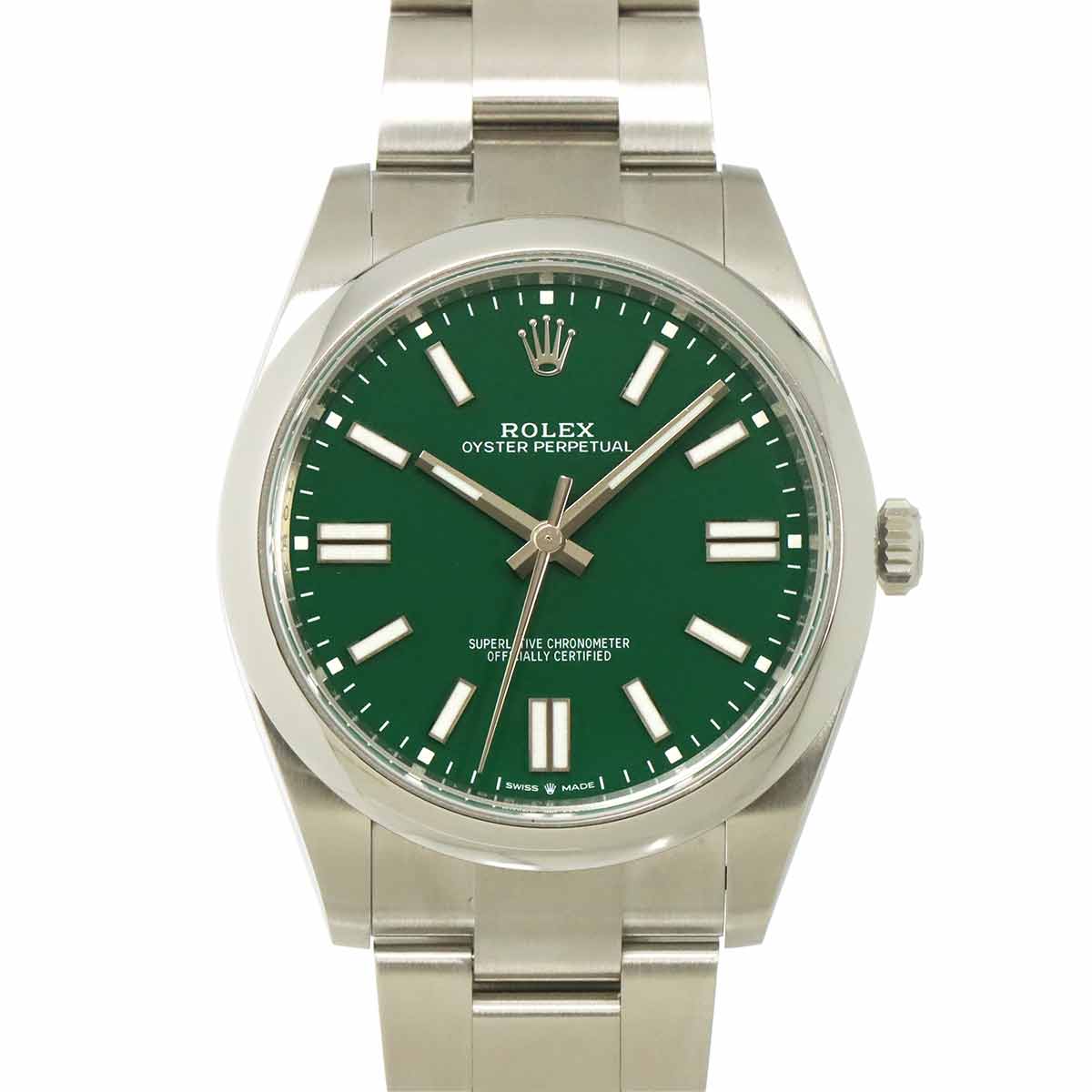 Oyster Perpetual 124300 Serial Random Automatic Green Dial