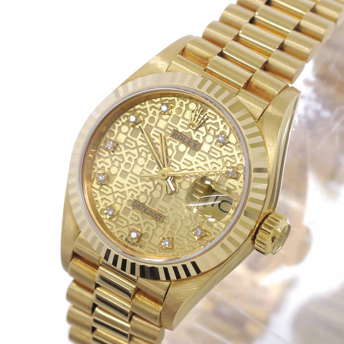 Datejust 69178G Serial L 750 YG 10P Diamond Gold Dial Ladies