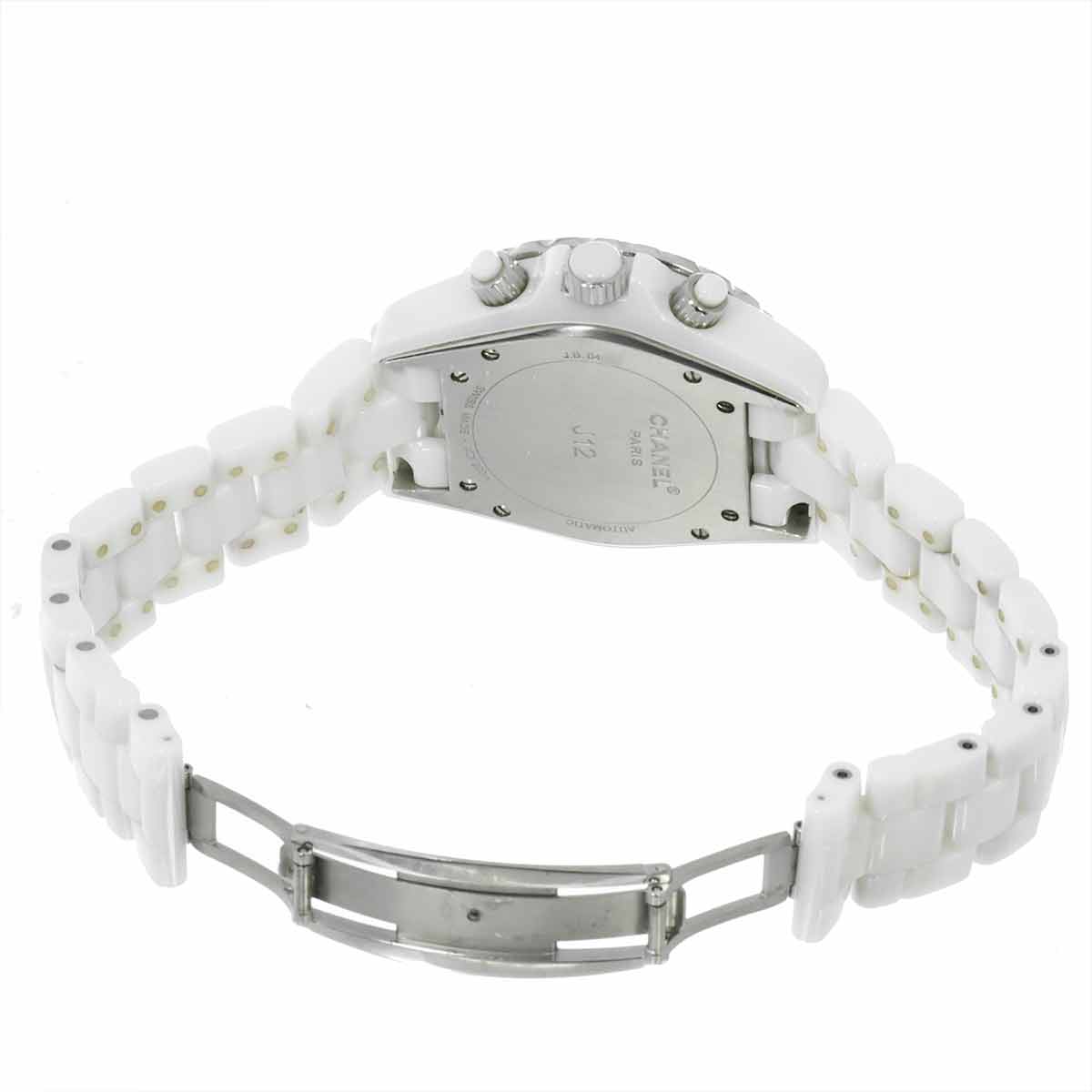 J12 Chronograph H2009 9P Diamond Date White Dial Mens Watch