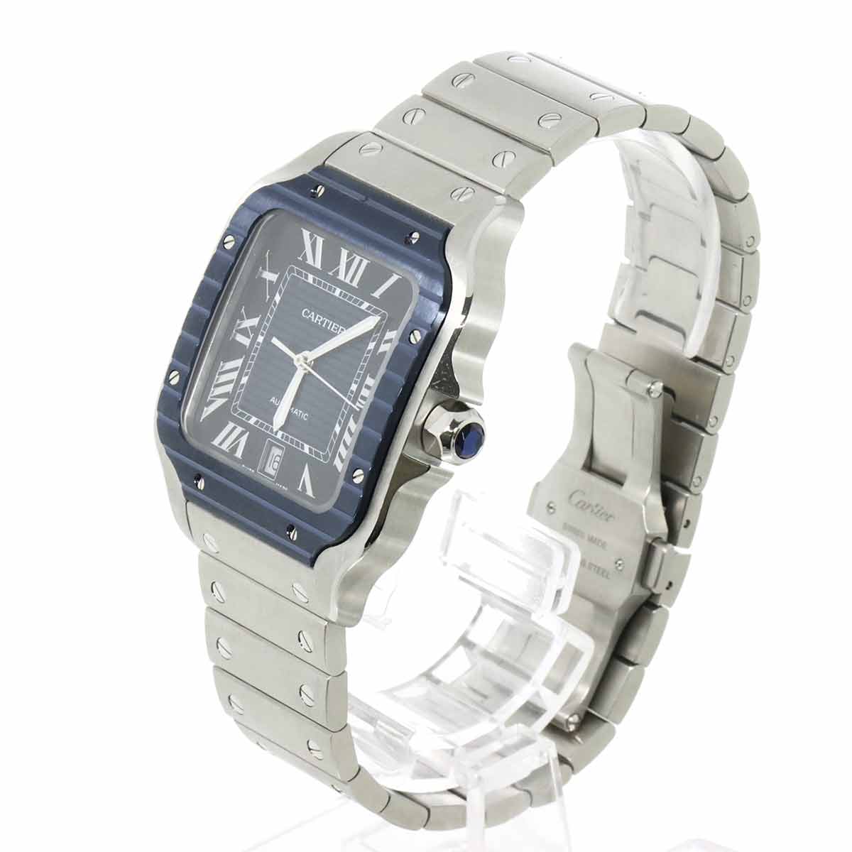 Santos De Cartier WSSA0048 Automatic Blue Dial Mens Watch