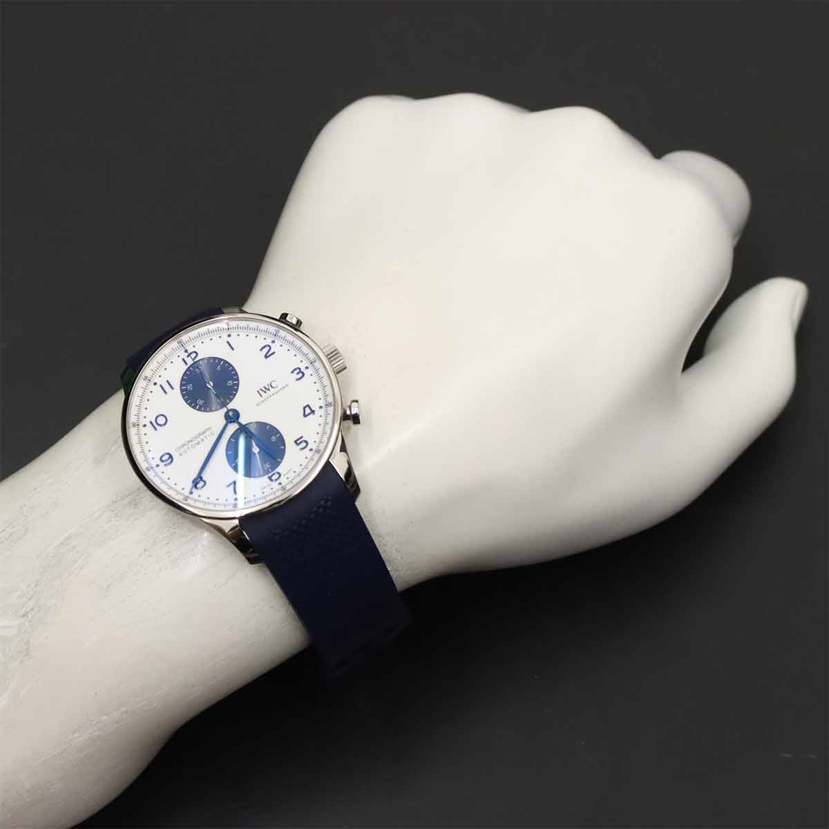 Portugieser Chronograph IW371620 Automatic White Dial Mens Watch