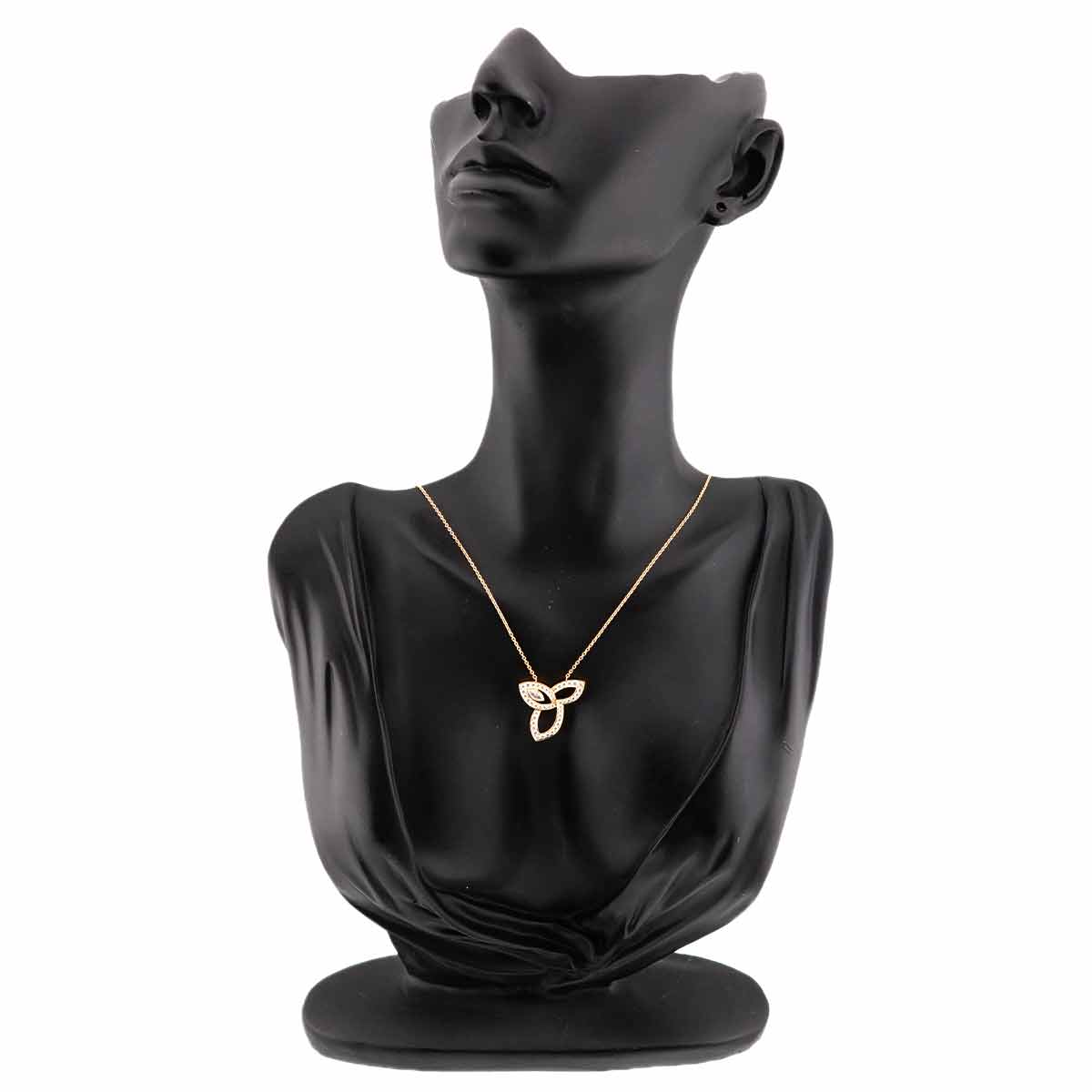 Lily Cluster Diamond Necklace 18K Yellow Gold 750