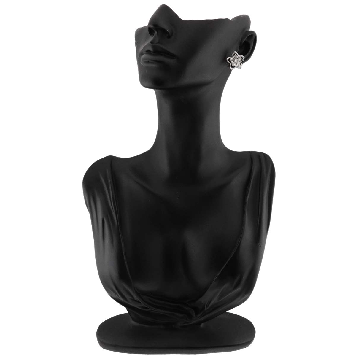 Wild flower Diamond Earrings Pierced 18K WG 750