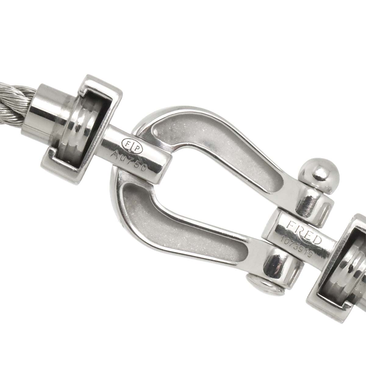 Force 10 Half Diamond Bracelet MM 18K WG 750 Steel size14