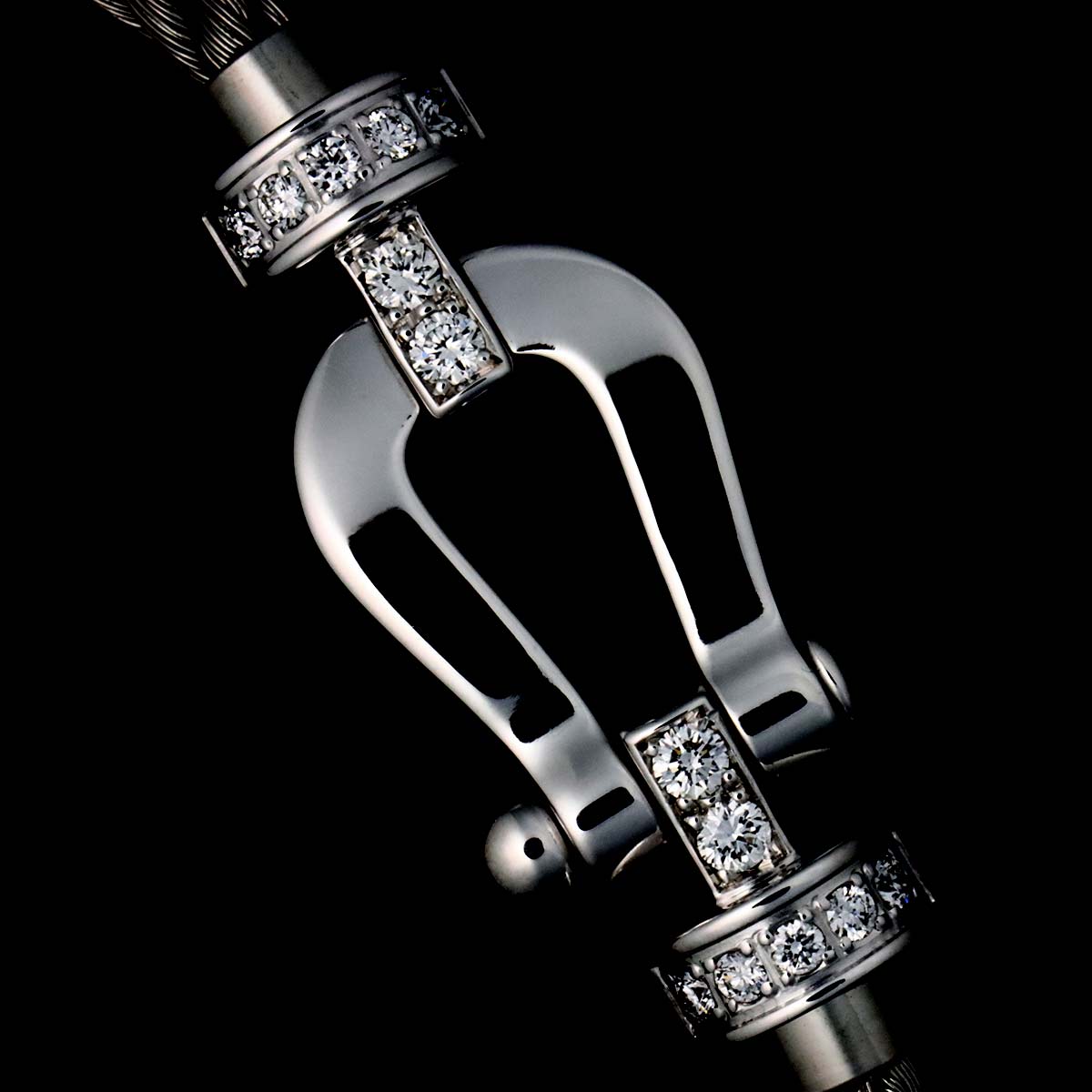 Force 10 Half Diamond Bracelet MM 18K WG 750 Steel size14