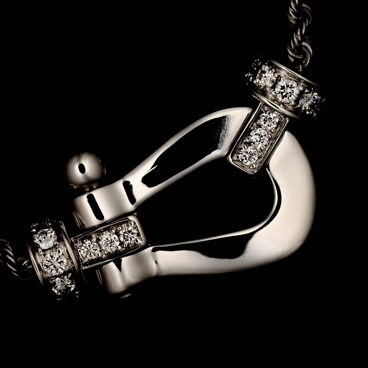 Force10 Diamond Necklace Medium 18K White Gold 750