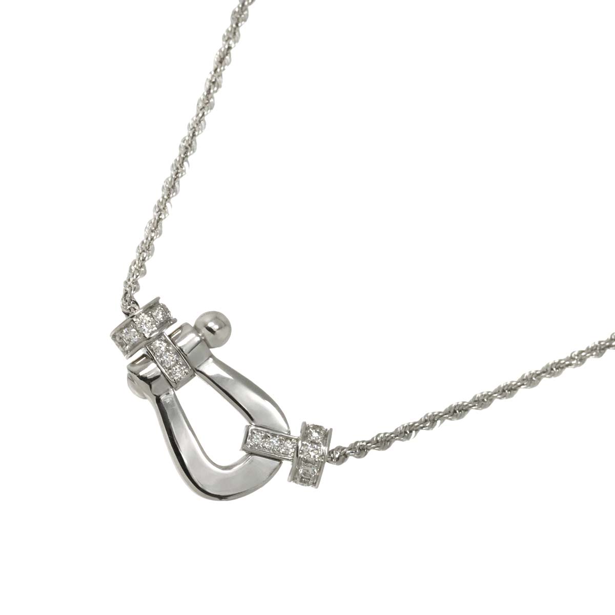 Force10 Diamond Necklace Medium 18K White Gold 750