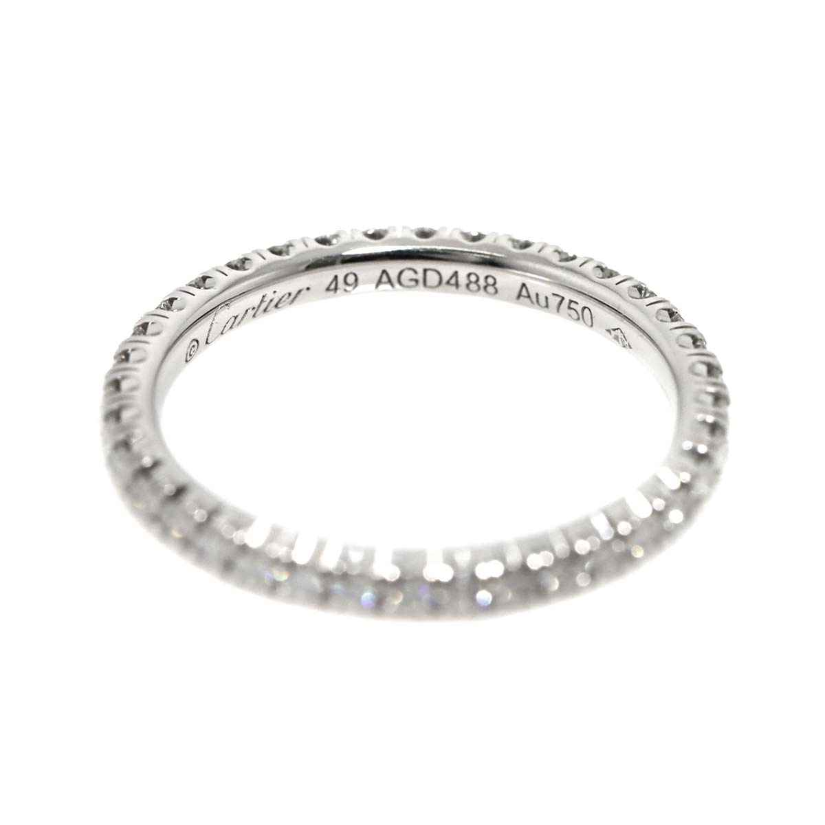 ETINCELLE Full Diamond Ring 18K WG 750 size49 4.75-5(US)