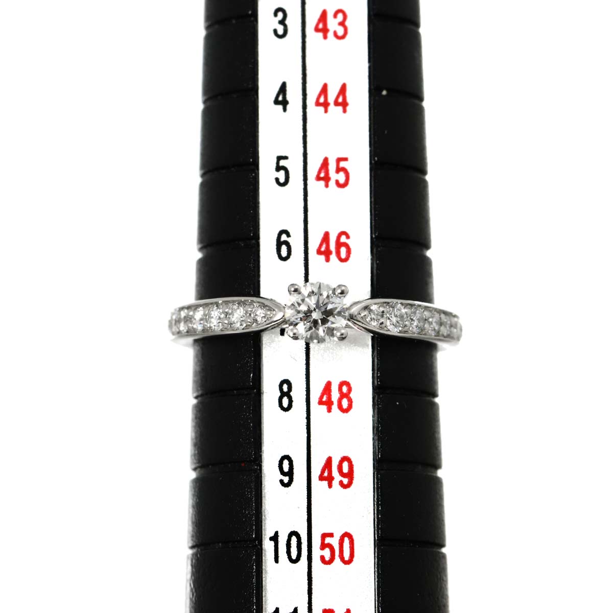 Diamond 0.20ct F/VS1/3EX Ring Pt Platinum Size4(US)