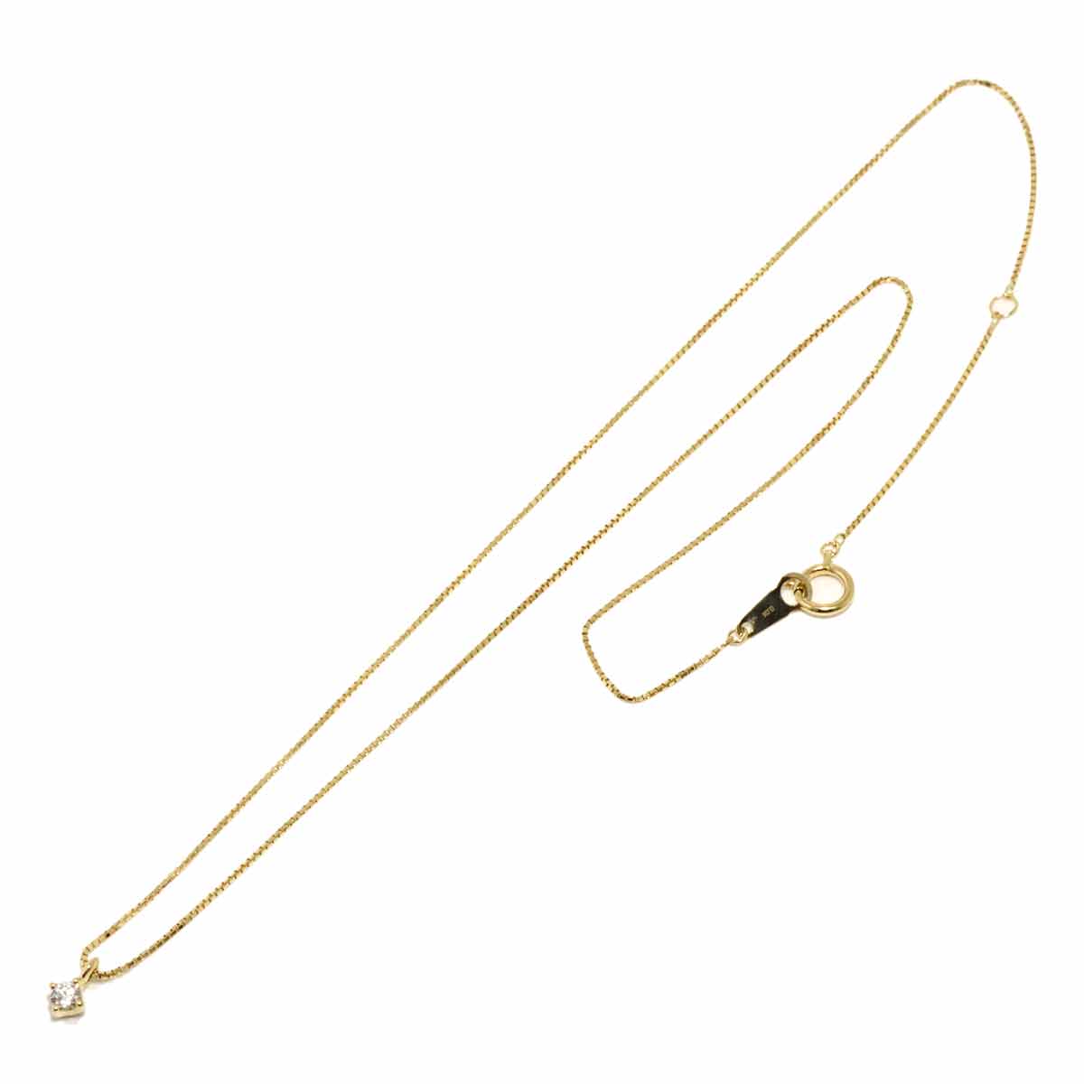 Diamond 0.06ct Necklace K18 YG 750